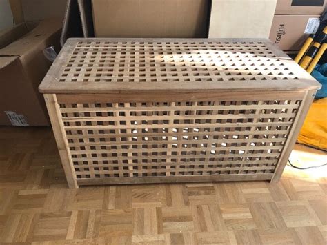 metal laundry storage box|ikea wooden laundry box.